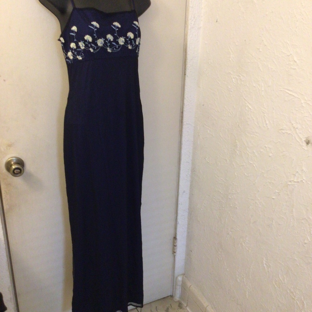 Pre -Owned Vintage Maxi Blue with Black Sheer Lining M
